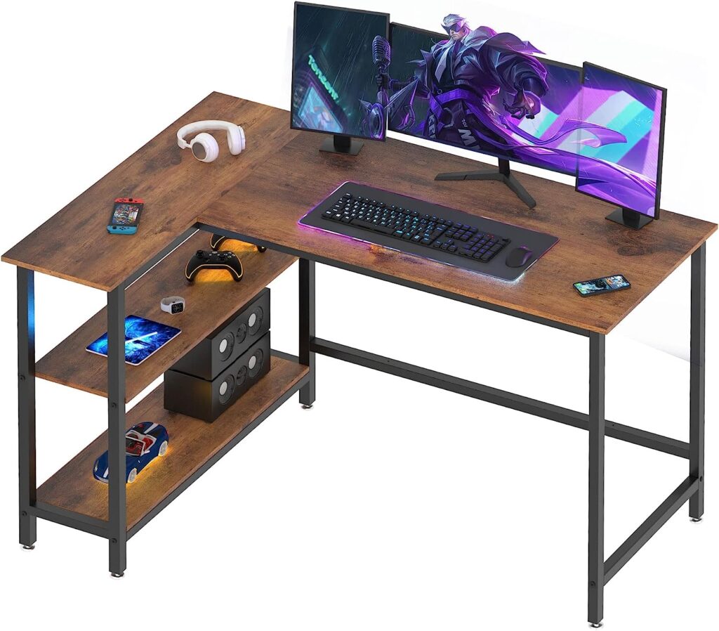 WOODYNLUX L Shaped Desk - 43 Inch Gaming Desk