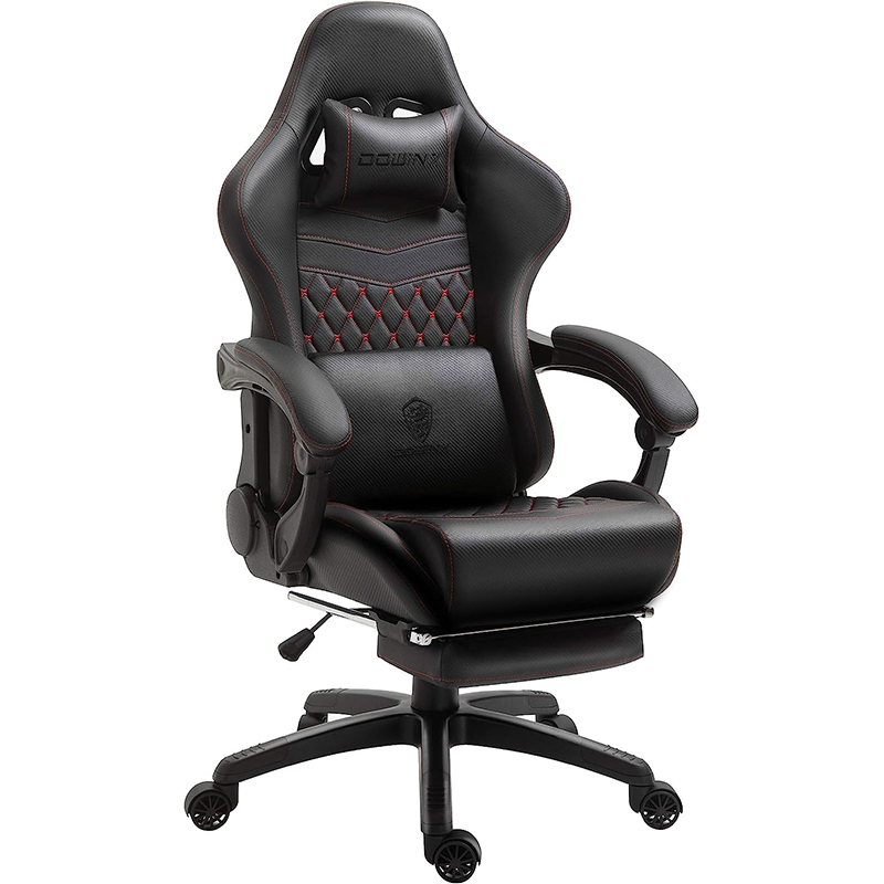 Dowinx DO-BLACK Gaming PC Chair with Massage Lumbar Support